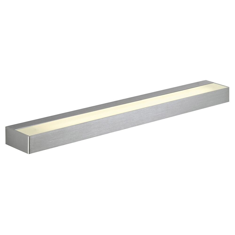 Wandleuchte Sedo, Aluminium, Glas, alu gebürstet, 595 mm, LED-Modul