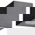 LED Wandleuchte Zora, inkl. LED Leuchtmittel in schwarz, eckig, 79x65x90mm