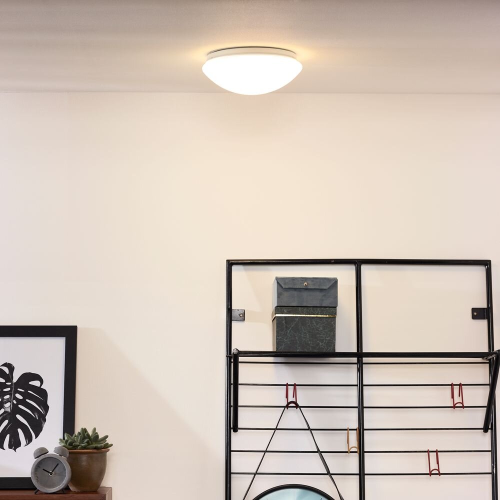 LED Deckenleuchte Bianca, 3500K, transparent-milchig, rund, 245mm
