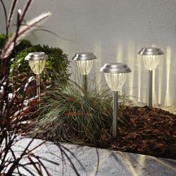 LED Solar Erdspießleuchte Palma, 4-er Set,...