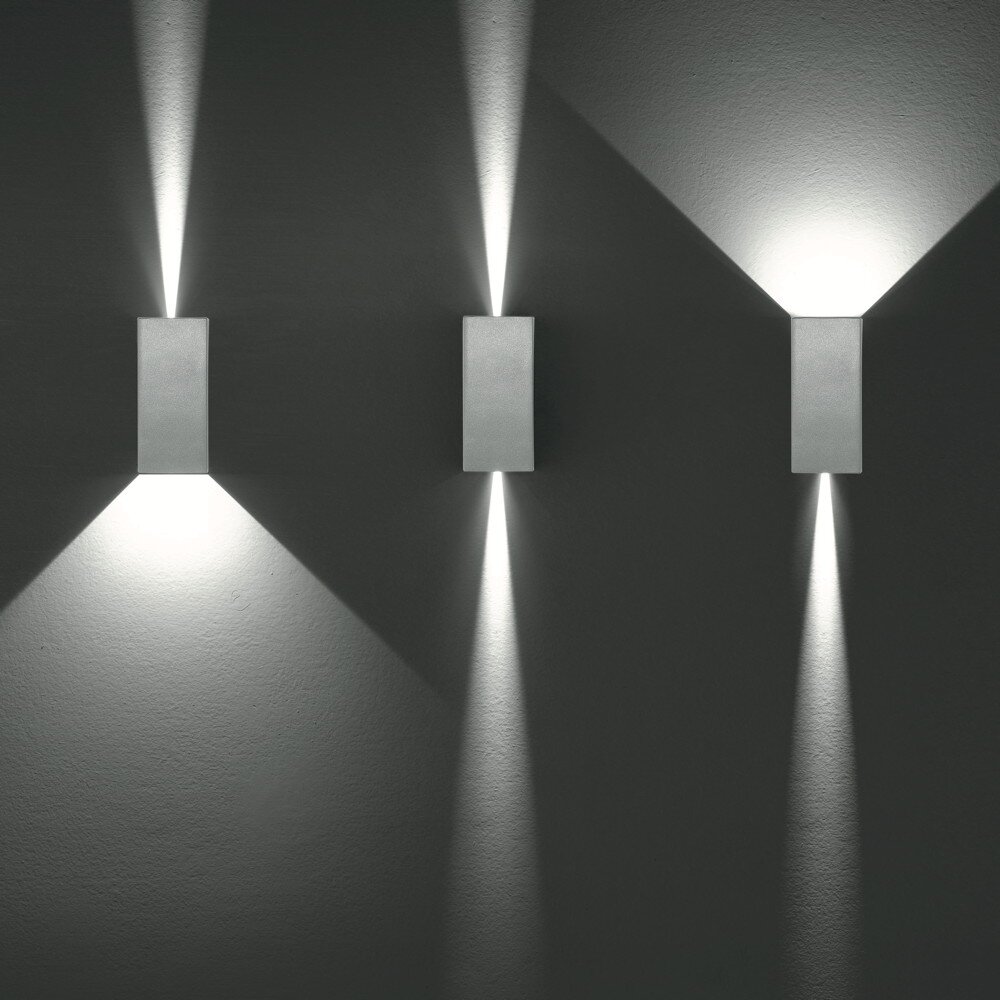 LED Wandleuchte Zor in transparent 2x 3W 320lm IP54