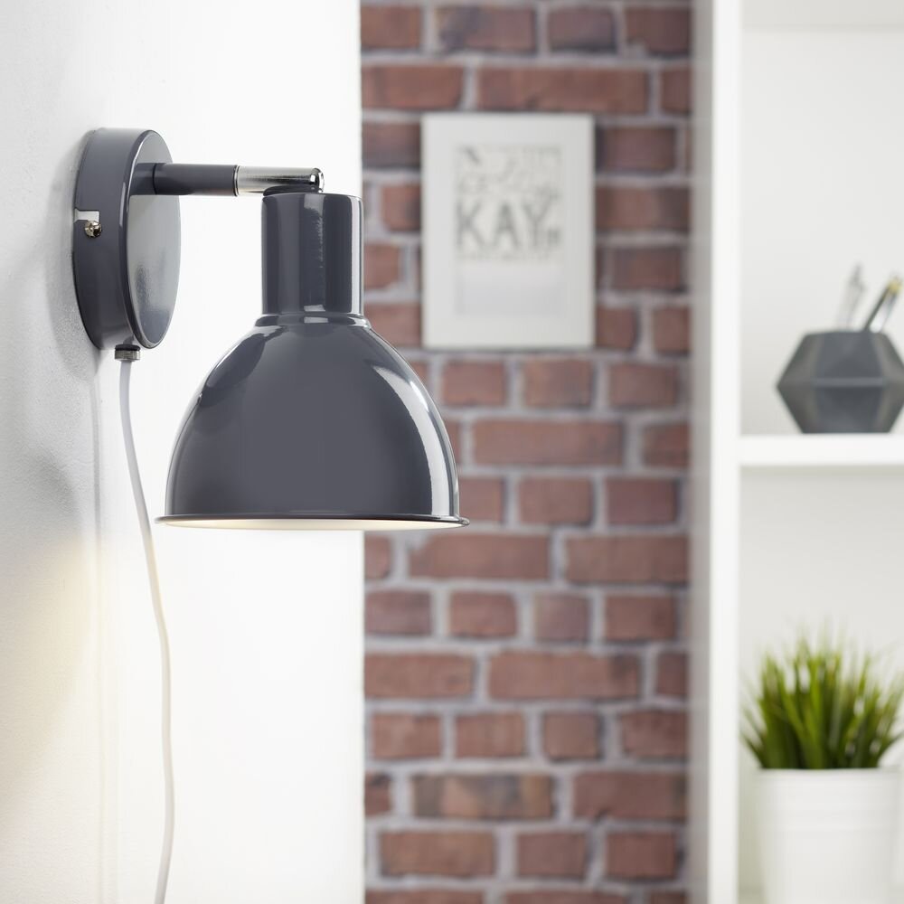 Metall Wandleuchte Pop E27 anthrazit