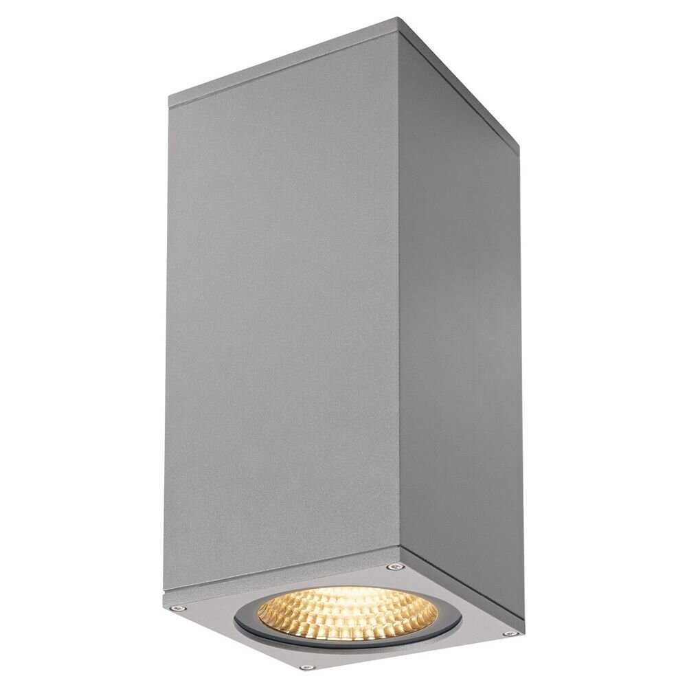 LED Wandleuchte Big Theo, IP44, silbergrau, LED 1 x 17,5 W, 1 x 6,2 W