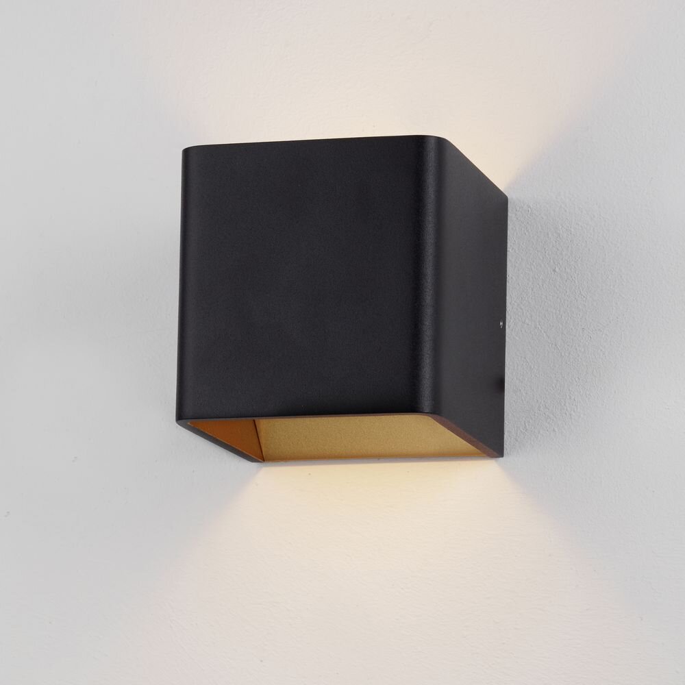 mylight Wandleuchte Fulda in schwarz/gold