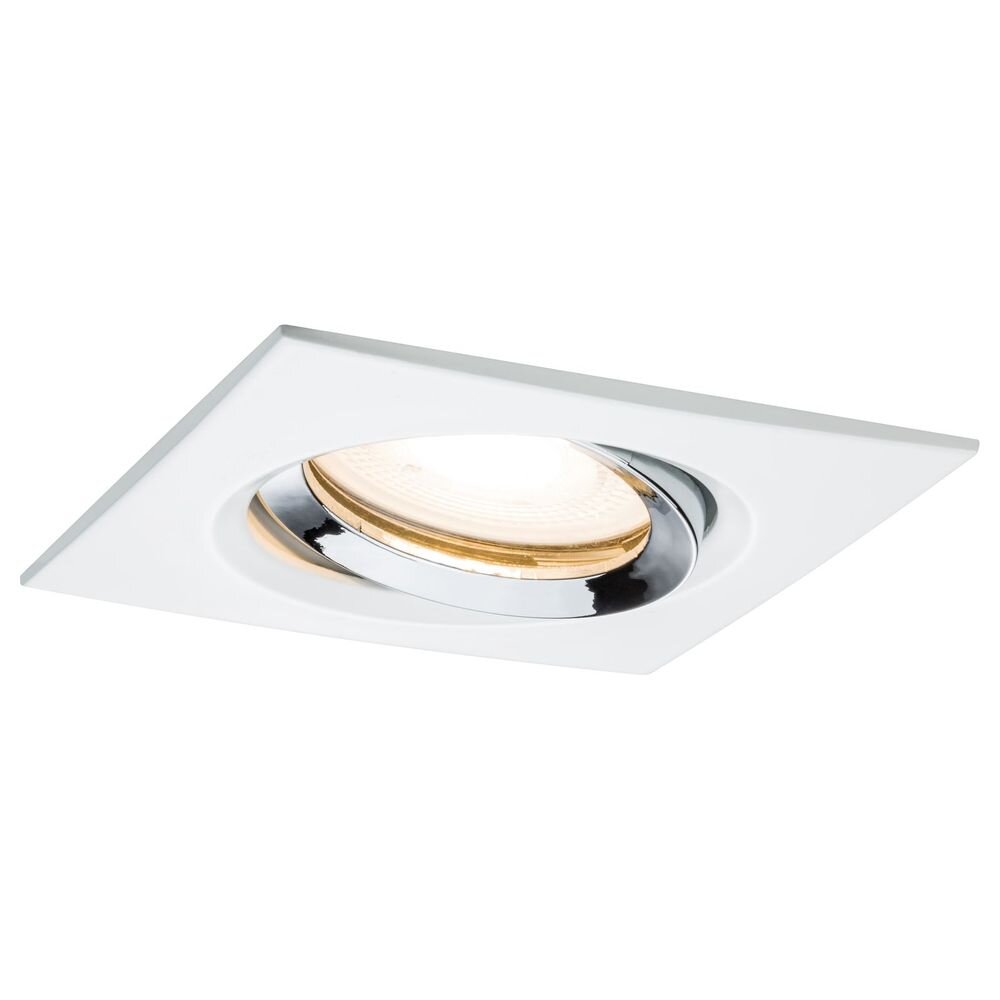 Paulmann LED Einbauleuchte Nova weiß matt, chrom, eckig, schwenkbar, GU 10, IP65