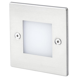 LED Wandeinbauleuchte Frol, nickel, IP65, 85x45x85 mm