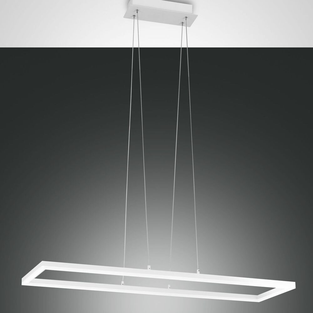 LED Pendelleuchte Bard rechteckig in weiß 52W 4680lm dimmbar