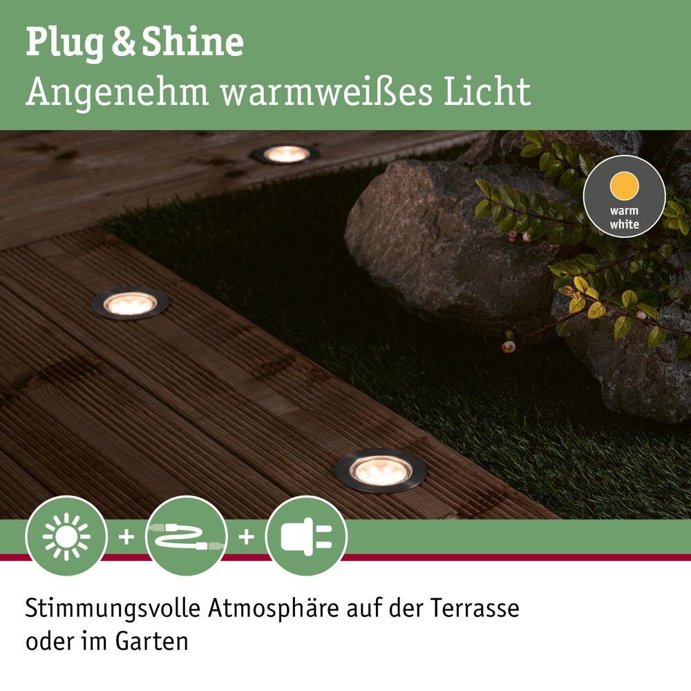 Paulmann Plug & Shine Einbaulampe Floor Eco 3.000K günstig online kaufen