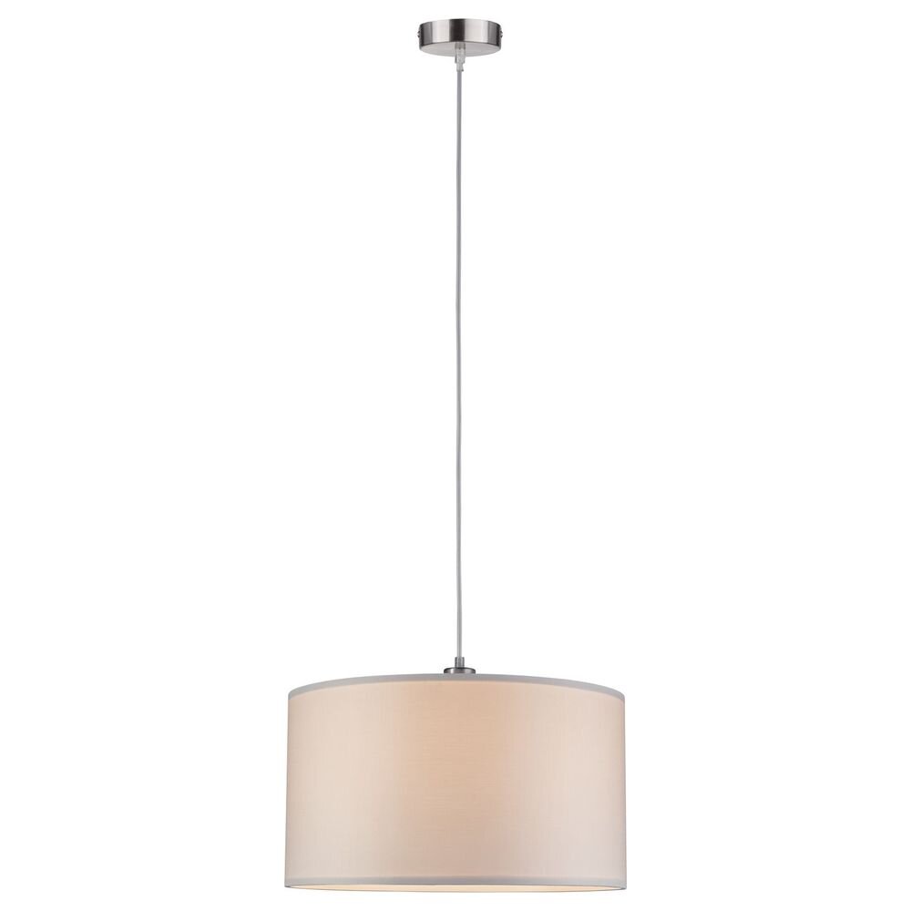 Paulmann schlicht Eisen-gebürstet Creme Metall Stoff E27 1-flammig