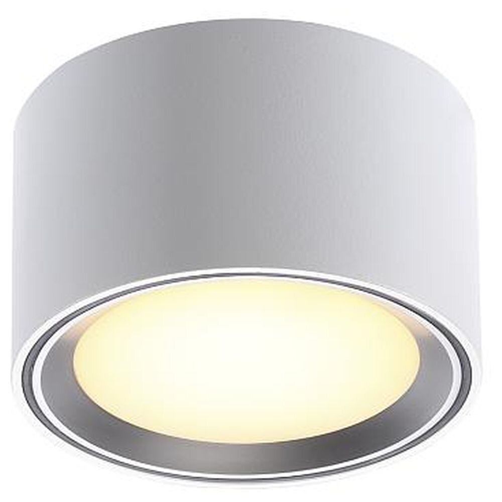 LED Aufbauleuchte Fallon weiß Ring in Stahl-gebürstet 100 mm günstig online kaufen