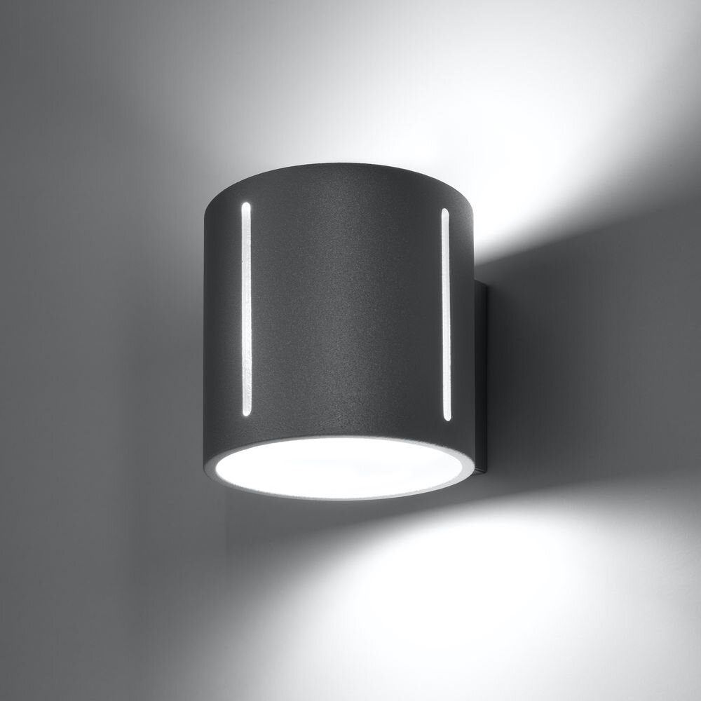 famlights | Wandleuchte Yannis aus Aluminium in Grau G9 max. 40W