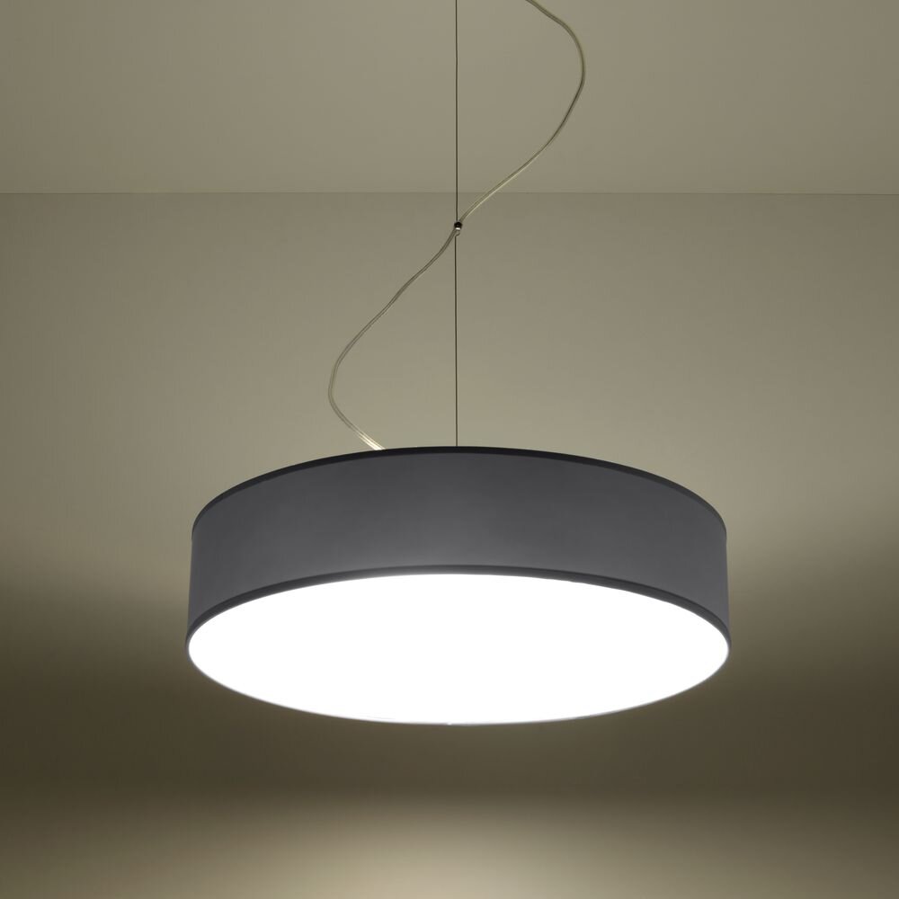 famlights | Pendelleuchte Annalena aus Kunststoff in Silber E27 3 x 60 W 450mm