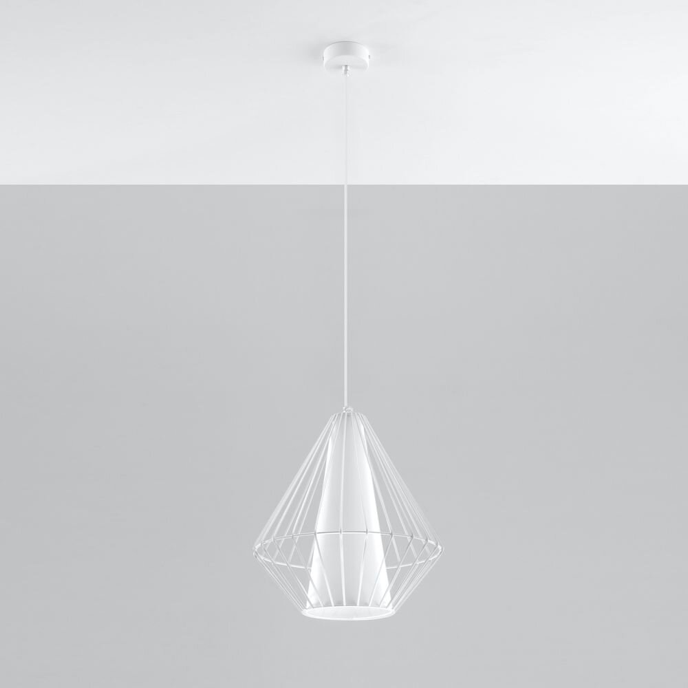 famlights | Pendelleuchte Henry aus Stahl in Weiß E27 1 x 60 W günstig online kaufen