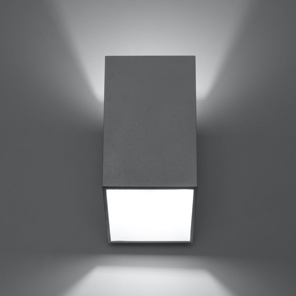 famlights | Wandleuchte Jennifer aus Aluminium in Grau G9 1 x 40 W günstig online kaufen