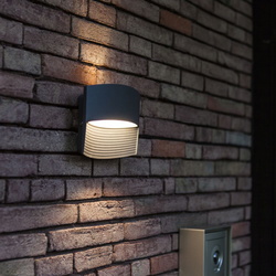 LED Wandleuchte Lotus in Anthrazit W 500lm IP54