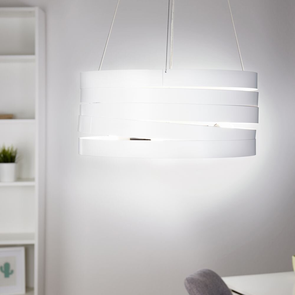 famlights | Pendelleuchte Lennard aus Metall in Weiß 3xE27 max.60W günstig online kaufen