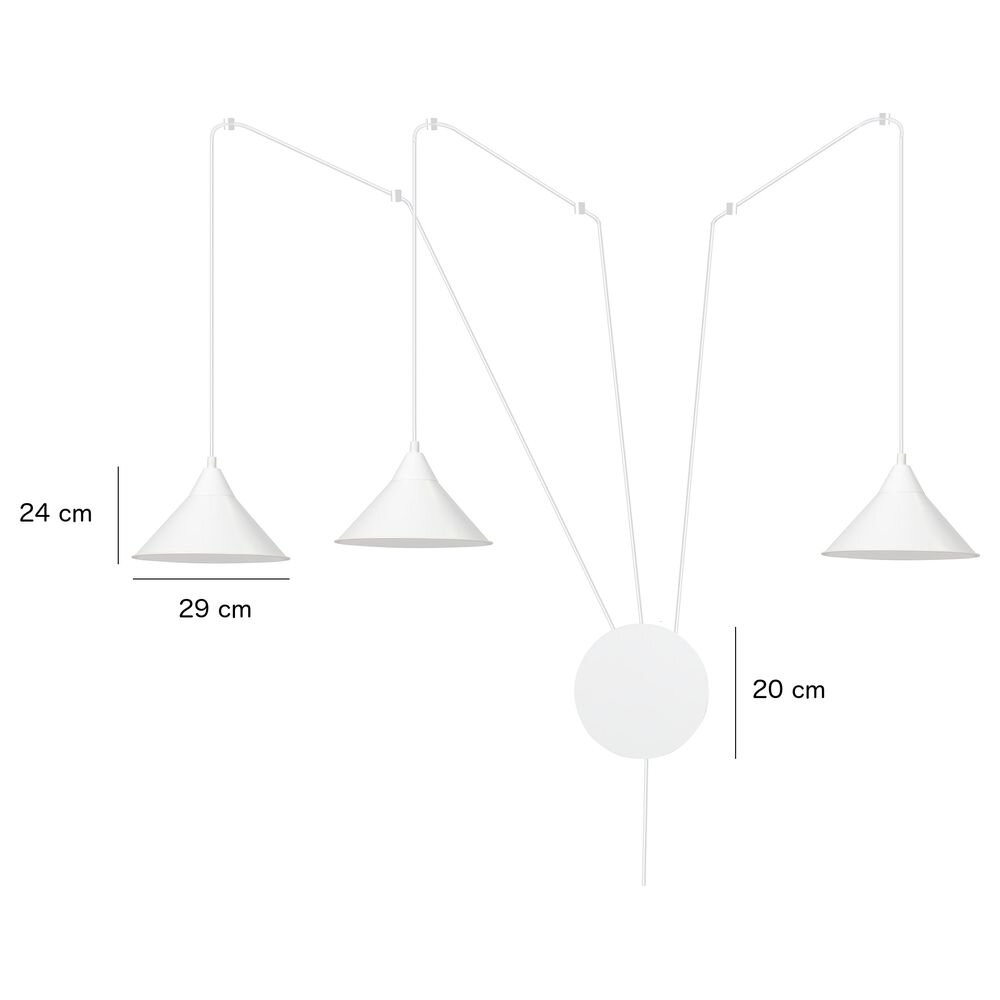 famlights | Wandleuchte Hugo aus Metall in Weiß 3xE27 günstig online kaufen