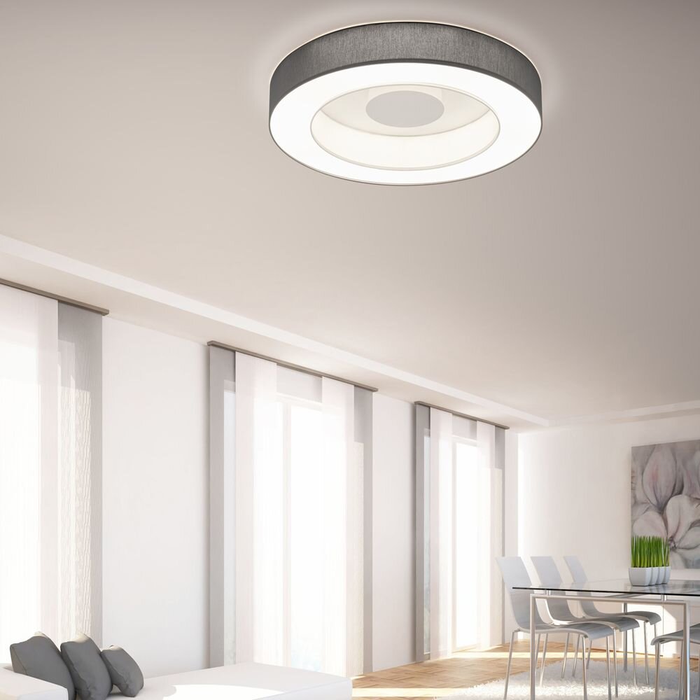 LED Deckenleuchte Lomo in Weiß-matt und Grau 45W 4650lm