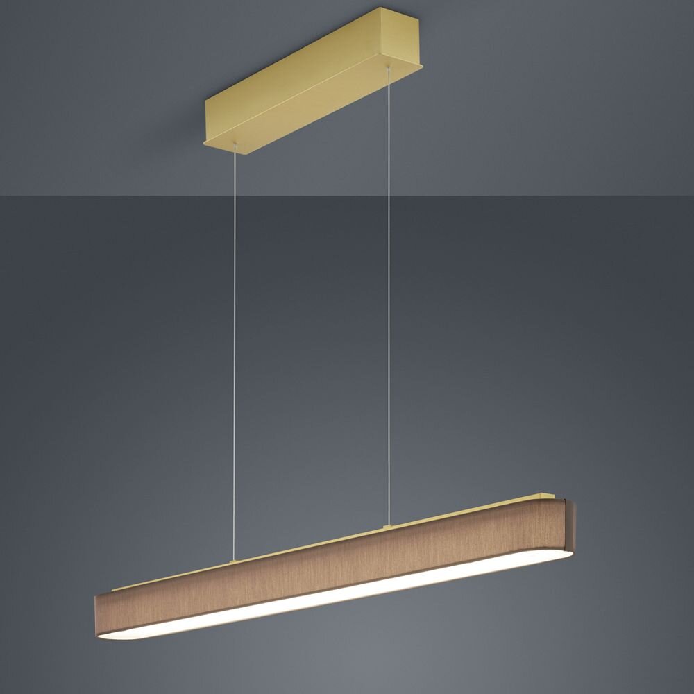 LED Pendelleuchte Bora in Braun und Messing 30W 3300lm