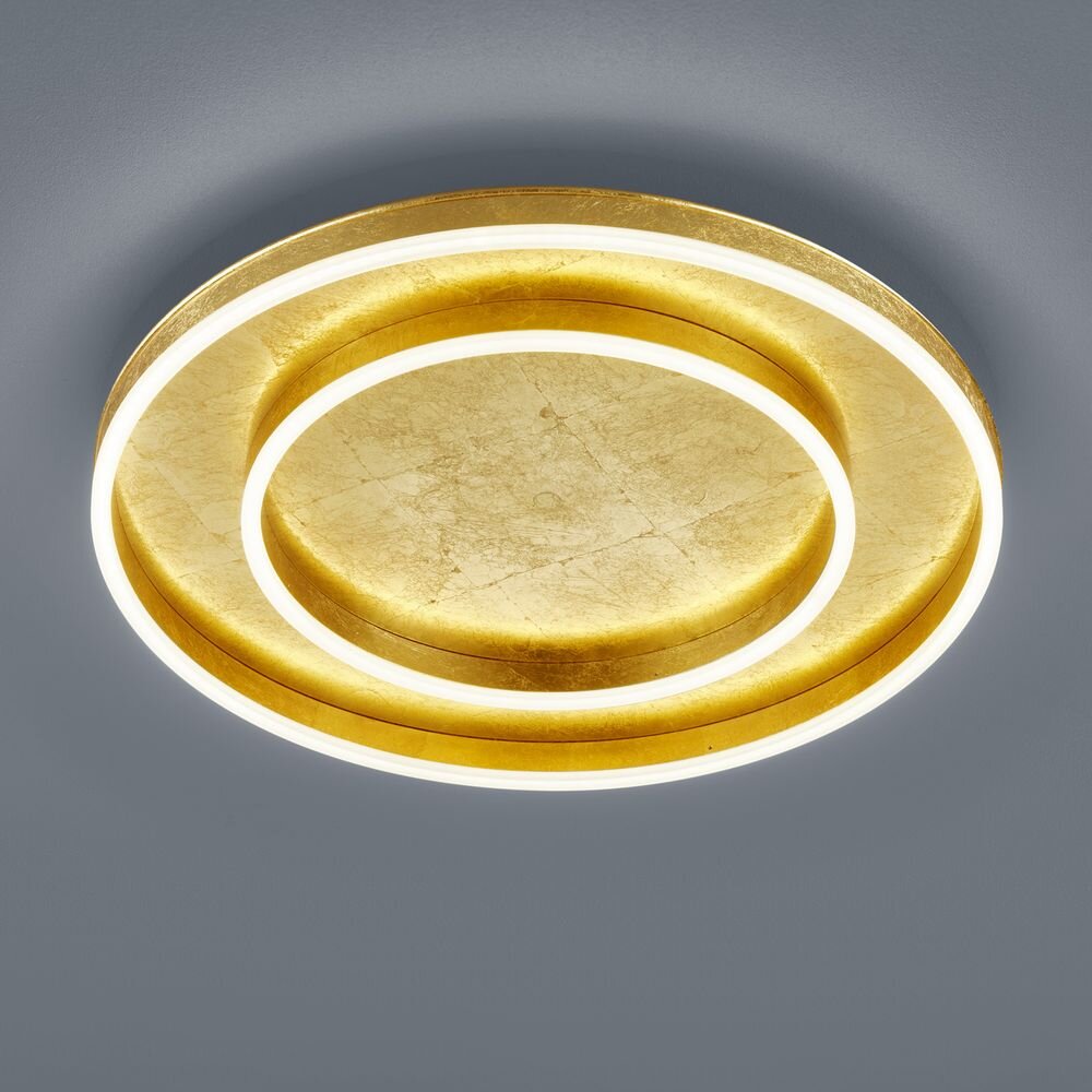 LED Deckenleuchte Sona in Blattgold 60W 5100lm 595mm