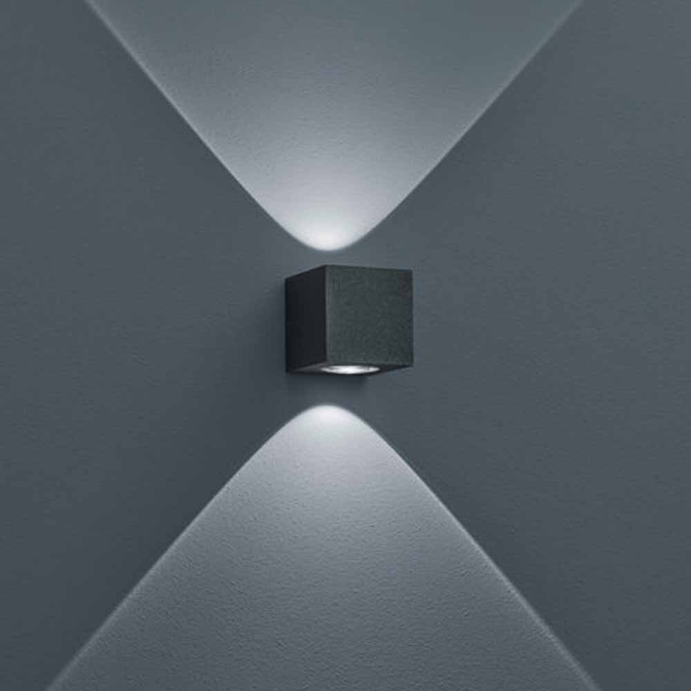 LED Wandleuchte Peka in Graphit 2x 3W 190lm IP54