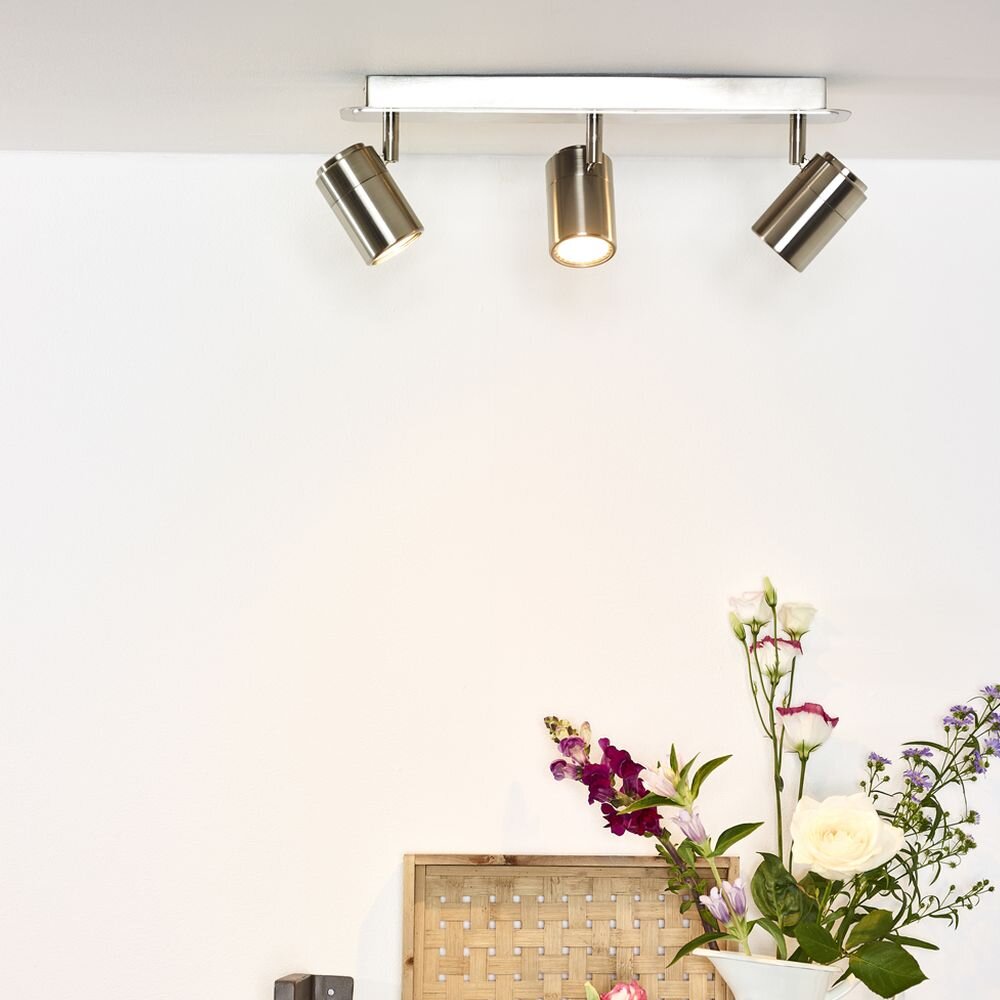 LED Deckenleuchte Lennert in Chrom-Matt GU10 3x5W 960lm