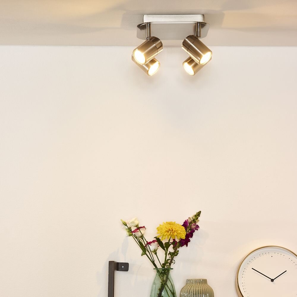LED Deckenleuchte Lennert in Chrom-Matt GU10 4x5W 1280lm