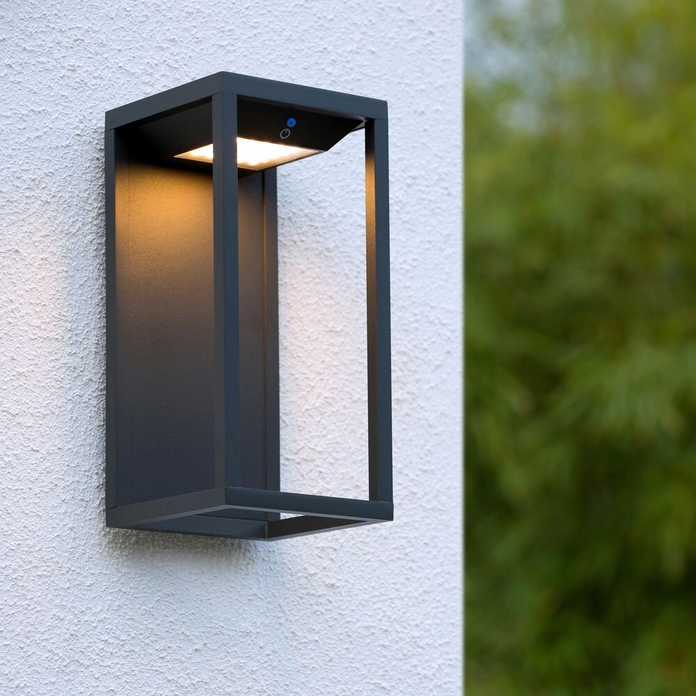 LED Wandleuchte Tenso Solar in Schwarz 2,2W 205lm IP54