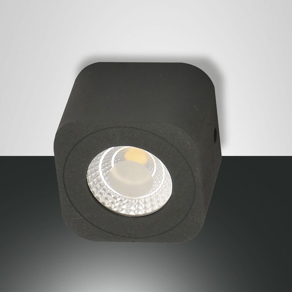 Eckiges LED-Downlight Palmi in Anthrazit günstig online kaufen