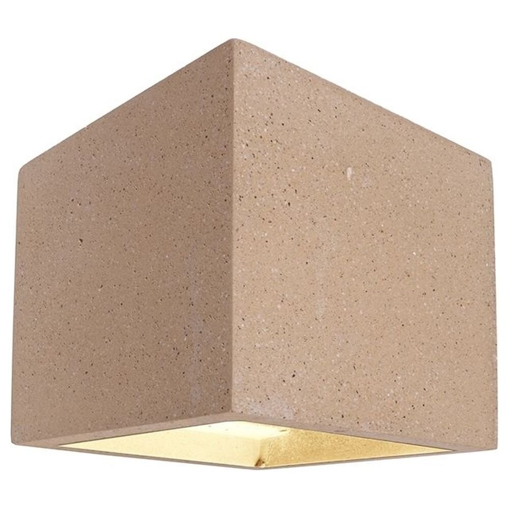 Wandaufbauleuchte Cube in Beige G9 günstig online kaufen