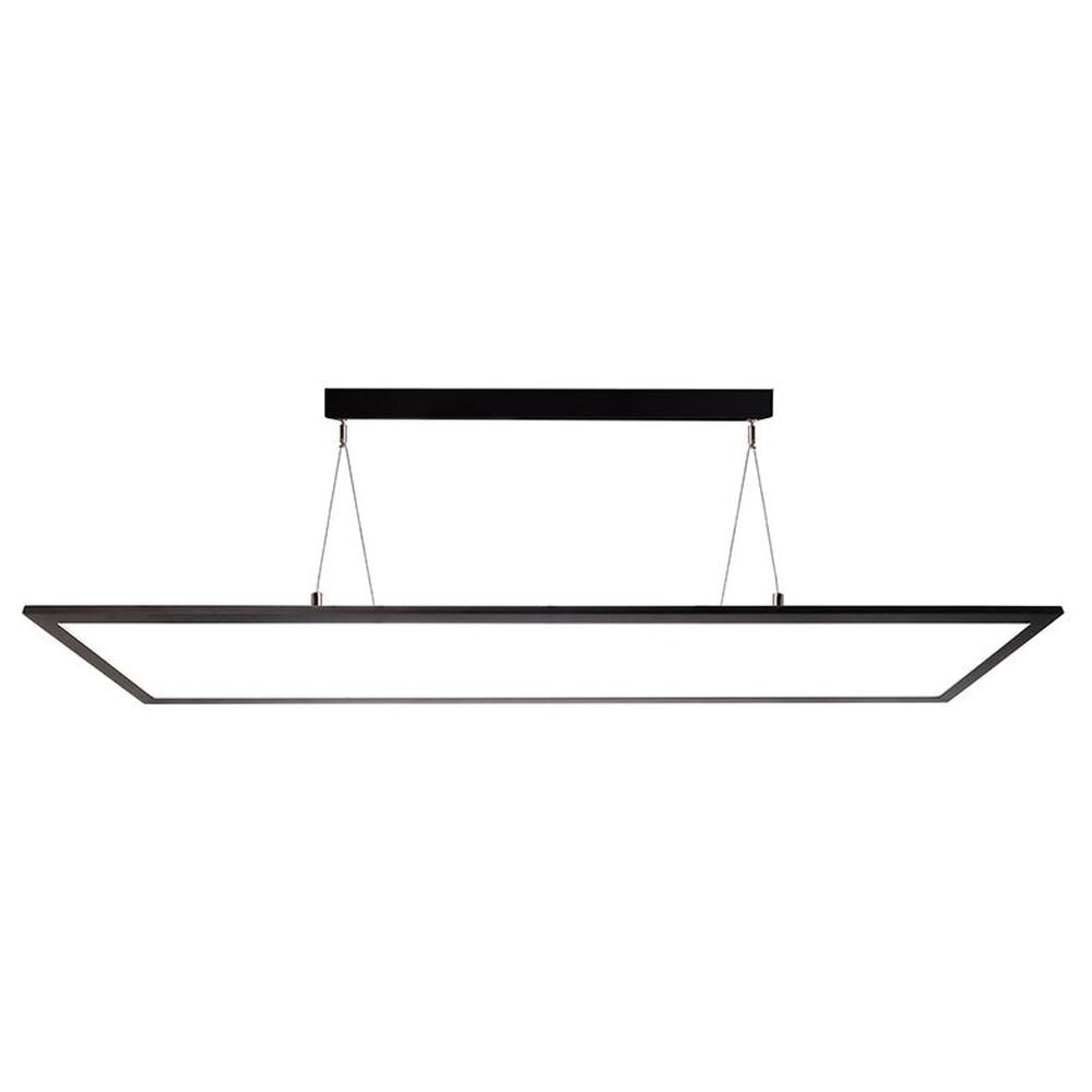 LED Panel Pendelleuchte in Schwarz und Transparent-Satiniert 50W 6000lm 4000K