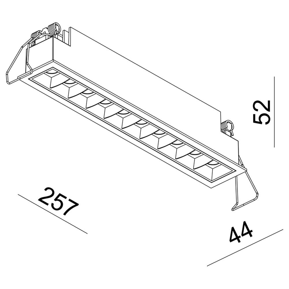 LED Deckeneinbauleuchte Ceti 10 in Weiß-Matt und Schwarz 20W 1545lm günstig online kaufen