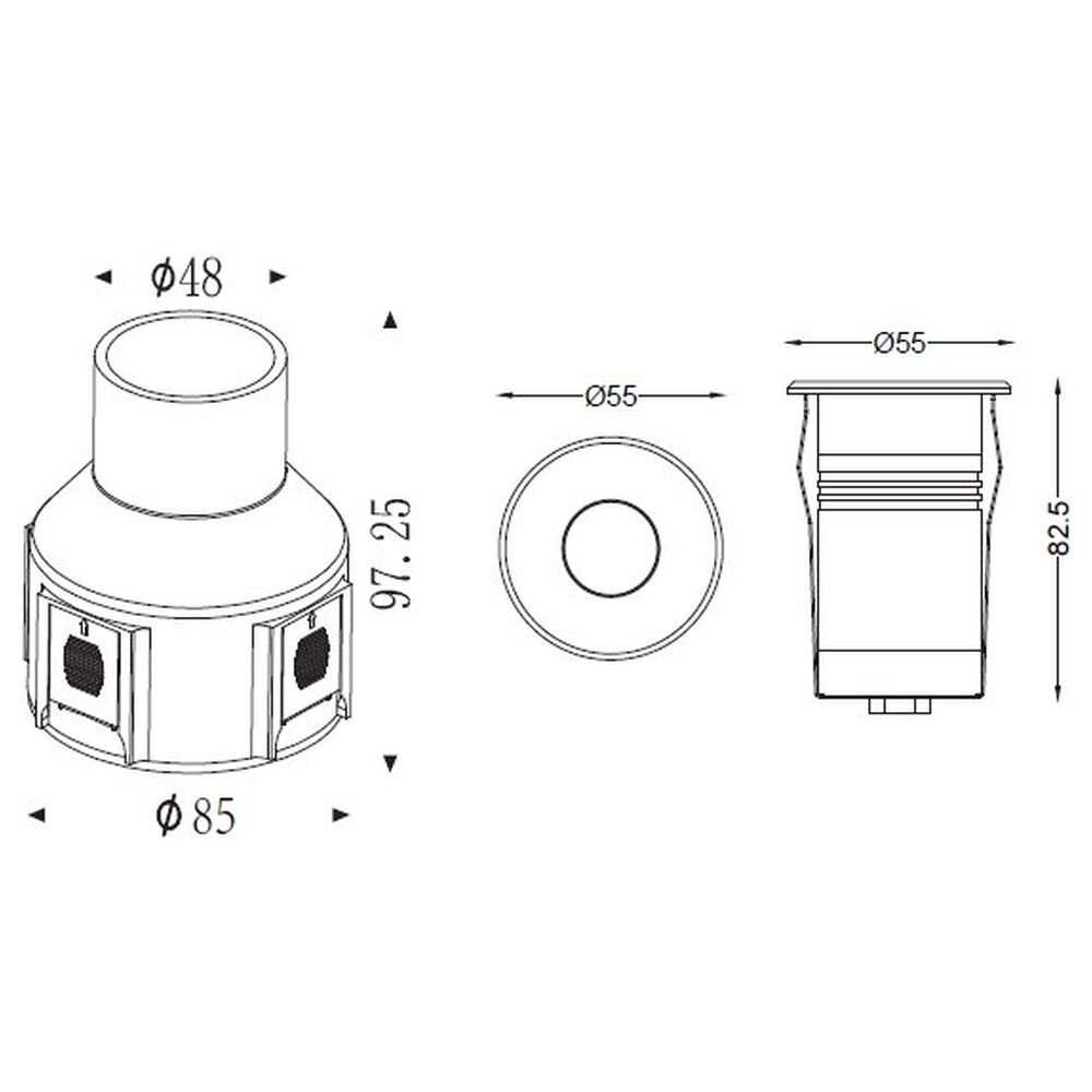 LED Bodeneinbaustrahler Fornac in Silber und Transparent 2,7W 110lm IP67 günstig online kaufen