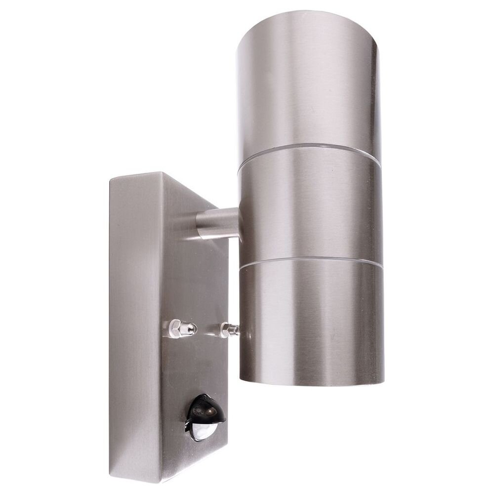 Wandaufbauleuchte Zilly Up & Down in Silber und Transparent GU10 2-flammig IP44