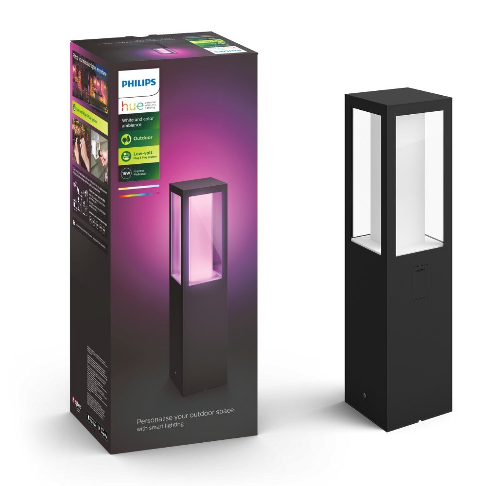 Philips Hue White & Color Ambiance Impress - Sockelleuchte, schwarz - Niedervolt Erweiterung