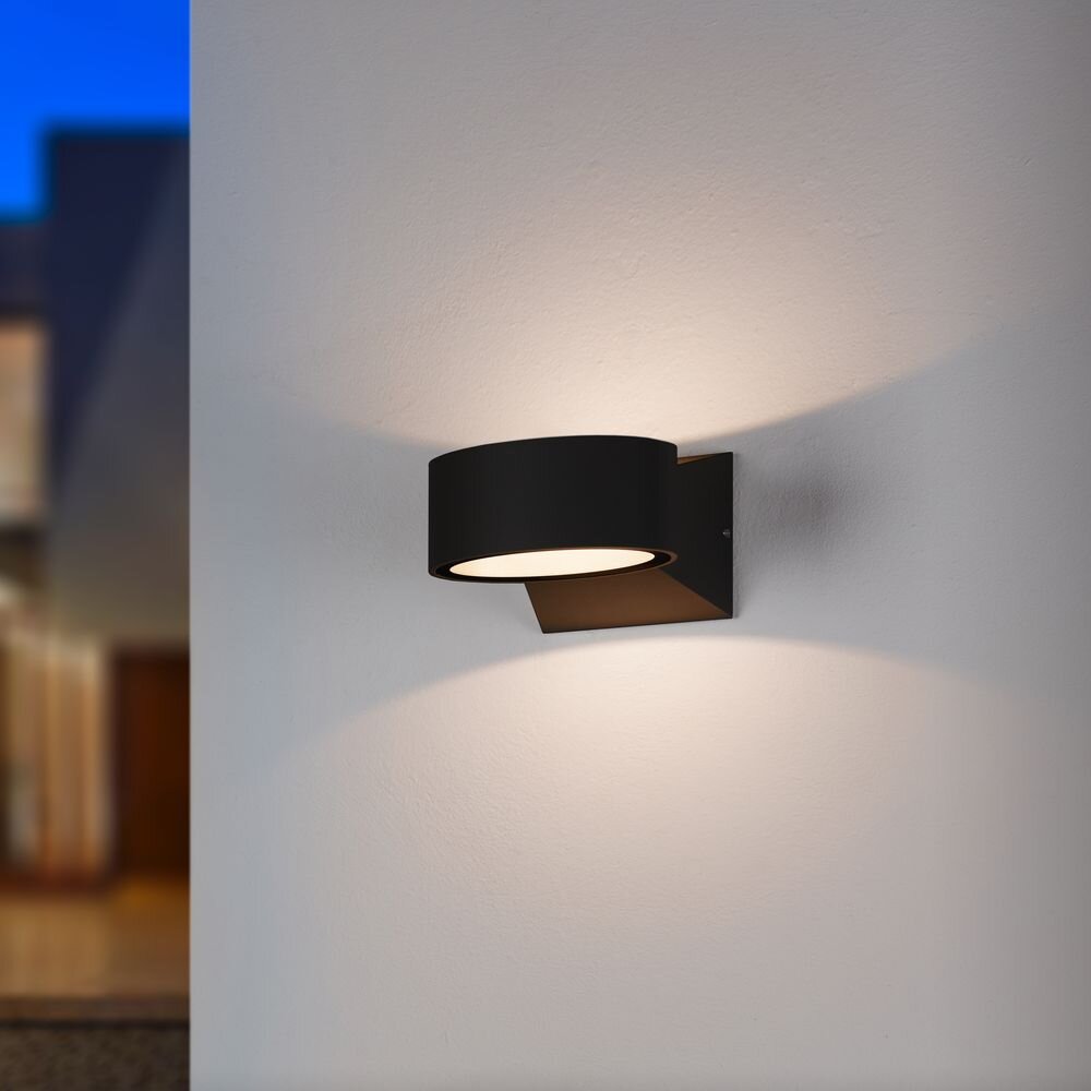 famlights | LED Außenwandleuchte Nina aus Aluminium in Anthrazit