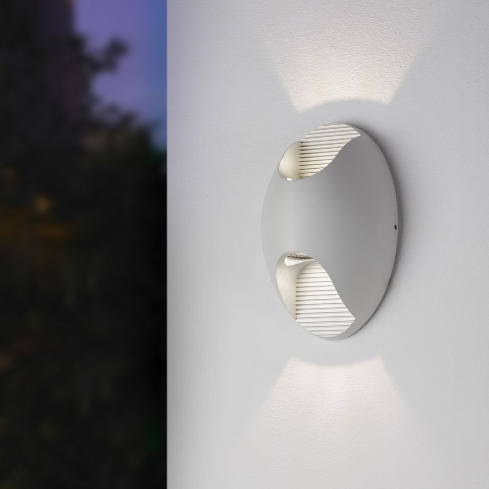 famlights | LED Außenwandleuchte Sophie aus Aluminium in Weiß-Matt günstig online kaufen