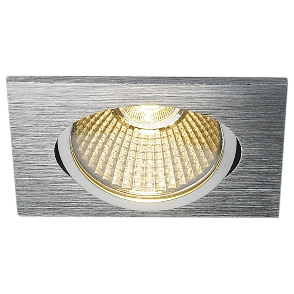 LED Deckeneinbauleuchte New Tria Eckig in Silber 7,3W 440lm günstig online kaufen