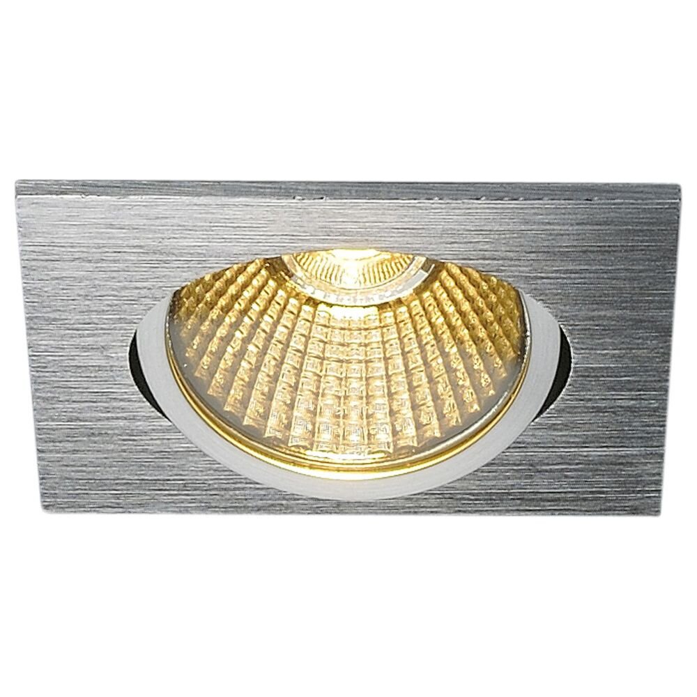 LED Deckeneinbauleuchte New Tria Eckig in Silber 7,3W 440lm günstig online kaufen