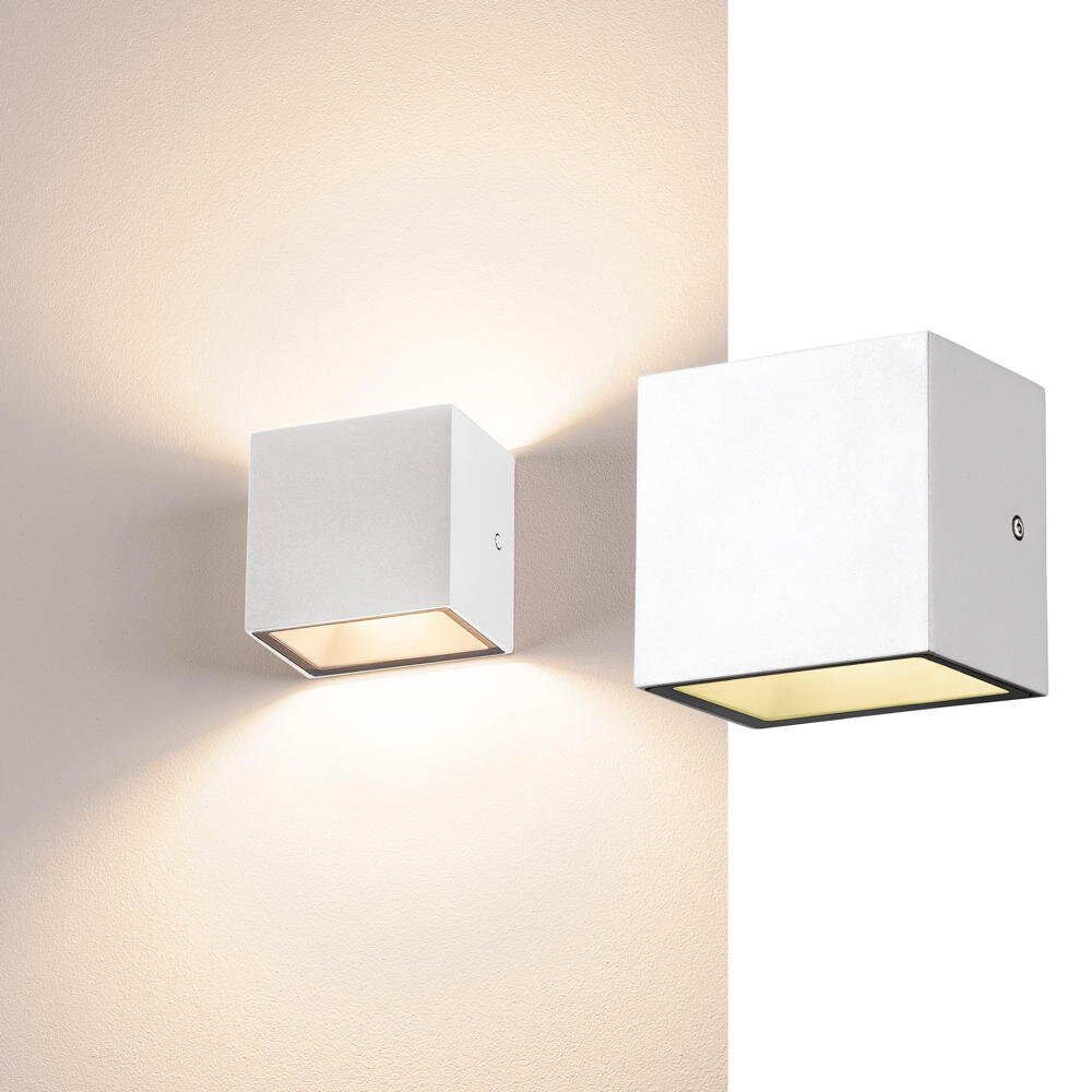 LED Wand- und Deckenleuchte Sitra Cube Wl in Weiß 10W 560lm IP44