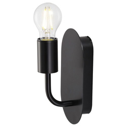 Wandleuchte Fitu in Schwarz E27