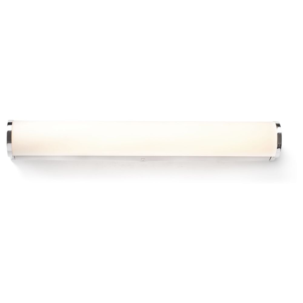 LED Wandleuchte Danubio 575 mm aus Metall in Chrom und weißem Glas 2700K