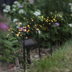 LED Solar Erdspießleuchte Firework 3er-Set