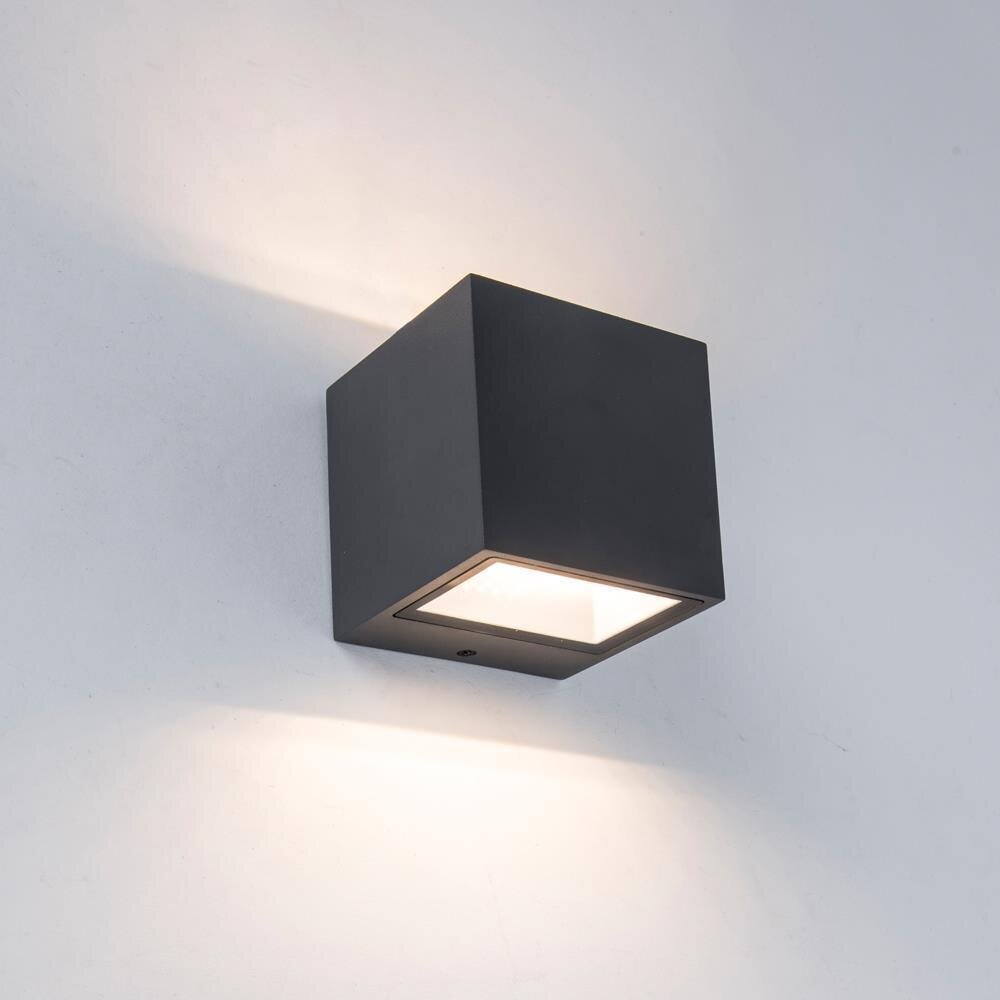 LED Wandleuchte Gemini in Anthrazit 9W 800lm IP54