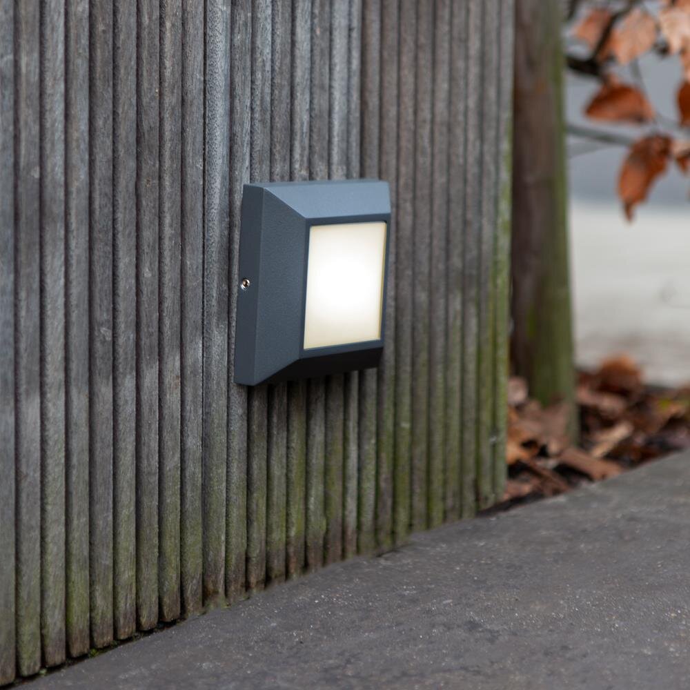 LED Wandleuchte Helena in Anthrazit und Weiß-satiniert 4W 200lm IP54