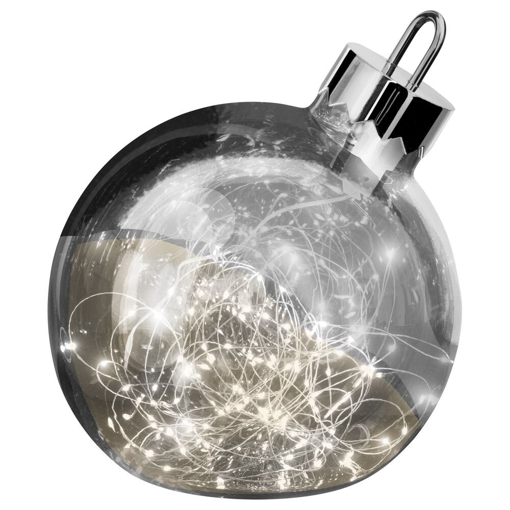 LED Dekoleuchte Ornament in Silber 200 mm