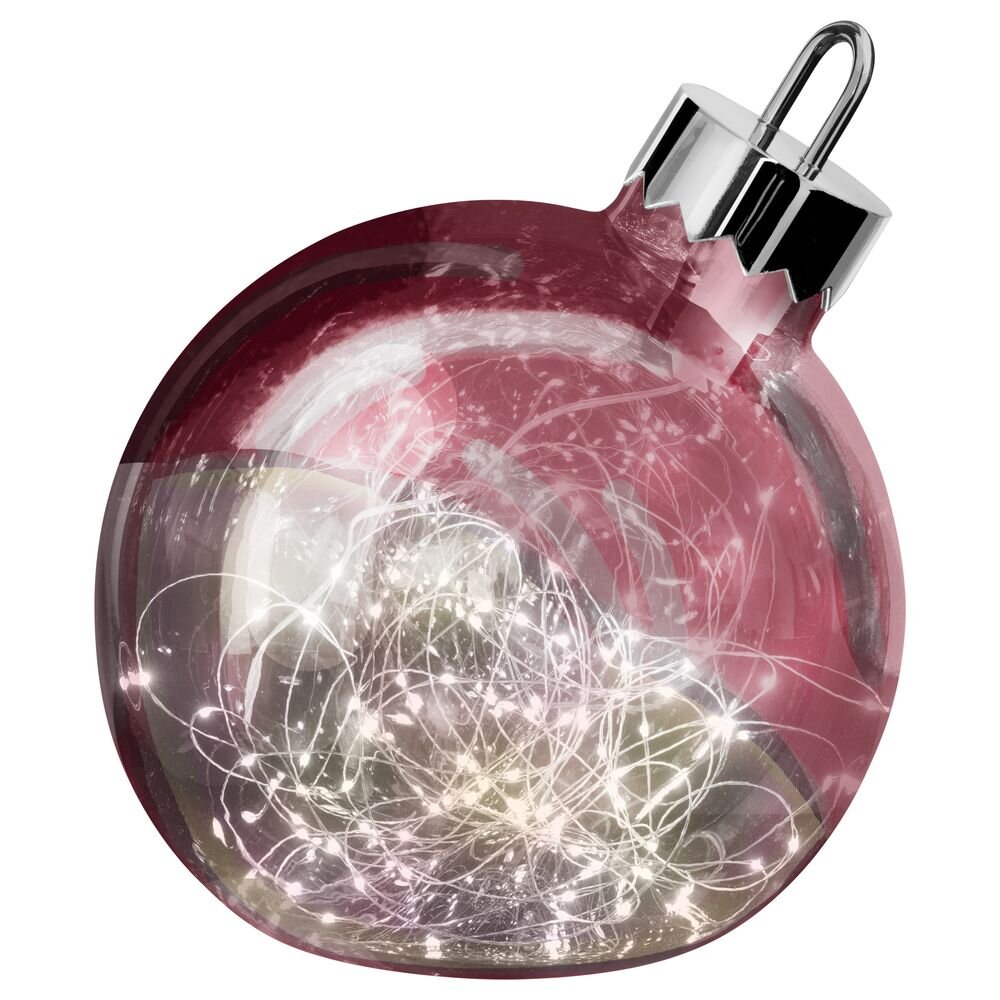 LED Dekoleuchte Ornament in Rot 250 mm