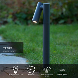 LED Wegeleuchte Tatum in Anthrazit und Gold-Matt 4,5W...