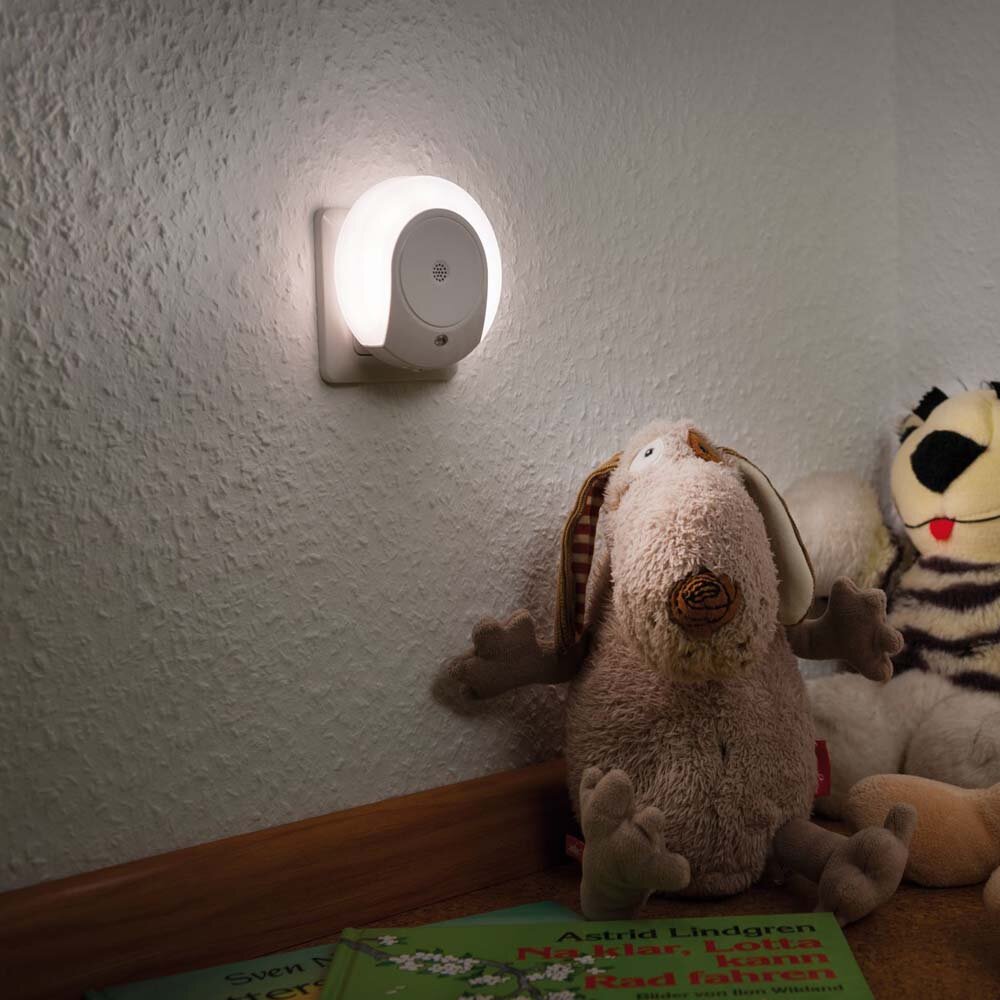 Paulmann Horby Steckdosenleuchte Kinderzimmer Flur Schlafzimmer LED schlicht Weiß Kunststoff 1-flammig
