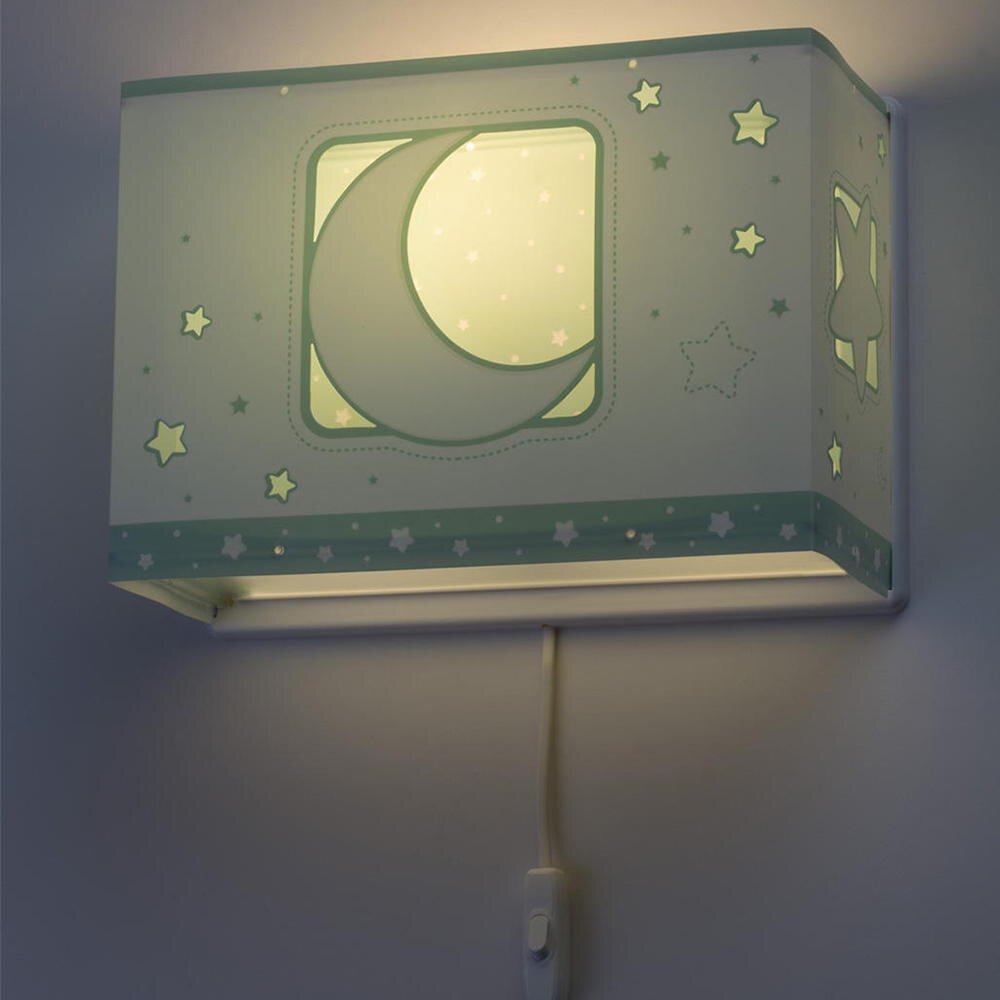 Kinderzimmer Wandleuchte Moonlight in Grün E27